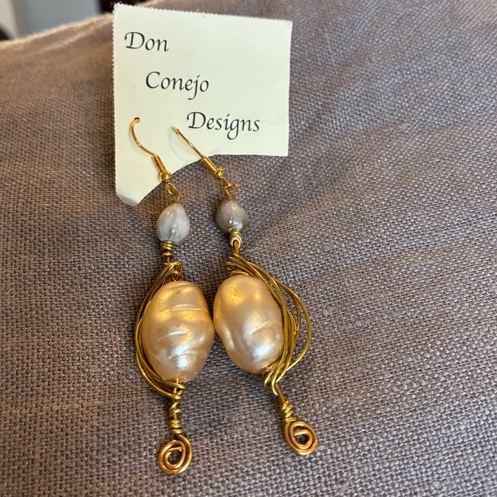 Artisan Earrings with Unique Stones